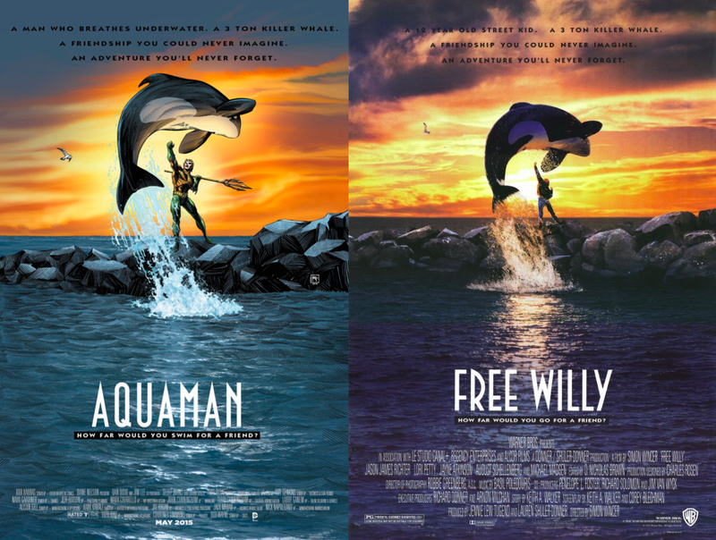 Illustration for article titled Your Favorite DC Superheroes, Drawn Into Famous Movie Posters